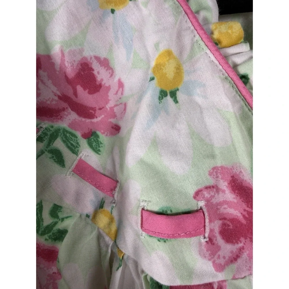 VTG Moon Dance Women's Nightgown Housecoat 2X Pink Floral Granny Cottage‎ Sleep
